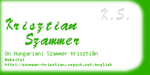 krisztian szammer business card