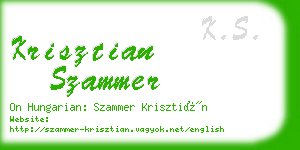 krisztian szammer business card